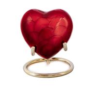Royal Rapture Urne funéraire en Forme de cœur avec Support en métal Rouge uni 7,6 cm