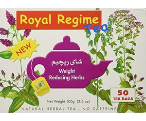 Royal Regime Tea - Infusion Naturelle aux Plantes - Tisane 50 Sachets filtres