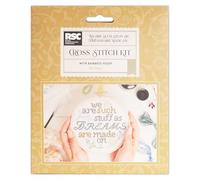 Royal Shakespeare Company Kit de broderie au point de croix, tissu Aïda, fils à broder, aiguilles, décoration d'intérieur, kits de bricolage pour adultes, débutants, ensembles d'accessoires de Noël