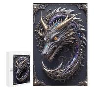 Royal Silver Cyber Dragon : Activité sans Écran, 1000 PCS Puzzle À Exposer; pour Partager Un Moment Autour De La Table