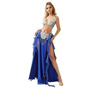 ROYAL SMEELA déguisement Danseuse Orientale Femme Costume Danse du Ventre Tenue Danseuse du Ventre Ensemble Danse du Ventre Jupe et Ceinture Soutien-Gorge Danse du Ventre vêtements Danse du Ventre