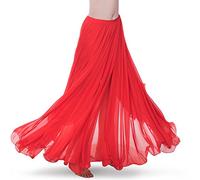 ROYAL SMEELA Jupe Danse du Ventre ATS Voile Maxi Full Jupes Tribal Robe de Danse Mousseline Jupe Longue Flamenco Femme 720 degrés Grande Swing Jupe Costumes Danse Orientale