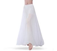 ROYAL SMEELA Jupe Danse du Ventre ATS Voile Maxi Full Jupes Tribal Robe de Danse Mousseline Jupe Longue Flamenco Femme 720 degrés Grande Swing Jupe Costumes Danse Orientale