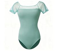 ROYAL SMEELA Justaucorps De Ballet Manche Courte Femme Justaucorp Body Danse Classique Maille Adulte