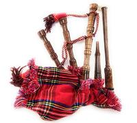 Royal Stewart Mini cornemuse irlandaise en palissandre irlandais et câble de démarrage jouable pour débutants bébés enfants jouet cadeau parfait ensemble livré avec 2 tiges gratuites