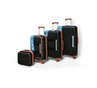 Royal swiss 4 Valise Grande Taille, Valise soute, 4 Roues, Serrure TSA · Poignée Télescopique Réglable, Noir, Chariot à coque rigide,Valises à roulettes 360°