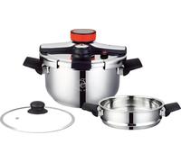 Royal Swiss® Autocuiseur Inox 8L - Compatible Induction, Panier Vapeur Inclus, Sécurité Renforcée, Grande Capacité, Cuisson Rapide et Économe en Énergie