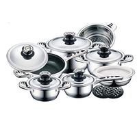 Royal Swiss Batterie de Cuisine 16 pièces en Acier Inoxydable métal