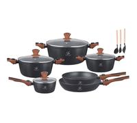 Royal Swiss® Batterie de Cuisine Induction 13 pièces - Poignées Amovibles - Ensemble de Casseroles