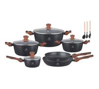 Royal Swiss® Batterie De Cuisine Induction 13 Pièces - Poignées Amovibles - Ensemble De Casseroles