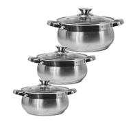 Bouilloires - Royal Swiss - Set de 3 - Inox - 3L, 4L et 6L - Compatibles tous feux