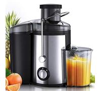 Royal Swiss Centrifugeuse Verticale 600W - Slowjuicer Extraction à Froid, Réservoir Jus 600ml, Bac à Pulpe 1L, 3 Vitesses, Anti-Goutte, Design Compact et Élégant
