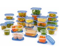 ROYAL SWISS Lot de 104 boîtes de conservation avec couvercles - Sans BPA - Passe au lave-vaisselle, au micro-ondes, au congélateur et au réfrigérateur - Boîtes de rangement empilables pour la