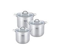 Royal Swiss Lot de 3 casseroles de cuisine Profonda 16 l 19 l 22,5 l