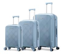 ROYAL SWISS Lot de 3 valises rigides en polypropylène - Bagages de voyage légers et résistants aux chocs avec doubles roulettes à 360° - 50/60/70 cm - Ensemble de valises à roulettes ultra légères