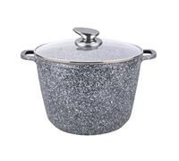 Royal Swiss® Marmite induction - Poêle induction avec Poignées amovibles - Ø 28 cm / 10,5 litres - Casseroles à soupe avec couvercle - Pan tous feux - Revêtement antiadhésif - Beige (Snow White, 24)