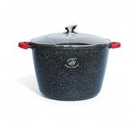 Royal Swiss® Marmite induction - Poêle induction avec Poignées amovibles - Ø 28 cm / 10,5 litres - Casseroles à soupe avec couvercle - Pan tous feux - Revêtement antiadhésif - Beige (Noir, 32)