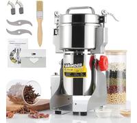 Moulin à Grains Électrique - ROYAL SWISS - 350g - 1800W - Acier Inoxydable - Protection Surcharge