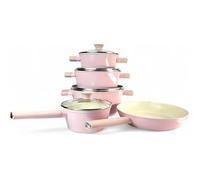 Royal Swiss Pan Set de Poeles Forged - 11 Pieces - avec Couvercles en verre - Tous Feux - Revetement Antiadhesif - sans PFAS