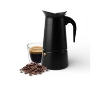 Royal Swiss Cafetière Moka Italienne, Aluminium Noir, 9 Tasses, Pour Expresso. Compatible tout feu dont induction. Percolateur
