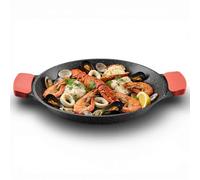 ROYAL SWISS Poêle à paella 36 cm - Compatible induction - Fonte d'aluminium avec revêtement antiadhésif en marbre - Pour tous types de feux - Passe au lave-vaisselle - Poêle à paella pour 11 à 18