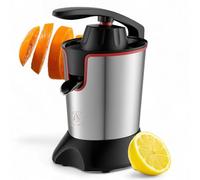 Royal Swiss Presse Agrume Électrique, 0.4 L, professionnel à levier AGR88, inox, 600W puissant, bec anti-gouttes, compatible lave-vaisselle