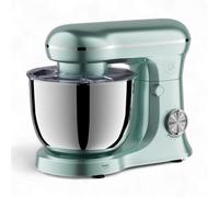 Royal Swiss® Robot Pâtissier 5L - 1500W - 10 Vitesses + Fonction Pulse | Mouvement Planétaire 360° | Bol Inox & Couvercle Anti-Éclaboussures | Silencieux - Couleur Menthe Élégante (Verte, 5L)