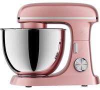 Royal Swiss® Robot Pâtissier 5L - 1500W - 10 Vitesses + Fonction Pulse | Mouvement Planétaire 360° | Bol Inox & Couvercle Anti-Éclaboussures | Silencieux - Couleur Menthe Élégante (Pink, 8.5L)