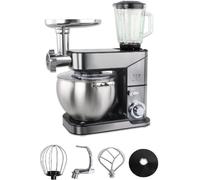 Royal Swiss Robot de Cuisine Multifonction 2000W - Bol Inox 12L, Blender 1,5L, Hachoir à Viande, Pétrin Planétaire, 6 Vitesses, Design Élégant - Robot Pâtissier Puissant et Polyvalent