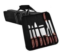 Royal Swiss Set Couteaux De Cuisine - Couteaux Inox - Avec Aiguiseur, Fourchette À Viande Et Malette - 9 Pièces