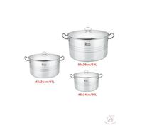 Royal Swiss - Set de 3 marmites - Gros volume - 30 Litres - 41 Litres - 54 Litres