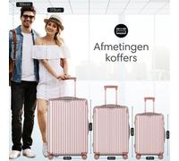 Royal Swiss - Set de valises de voyage - Set de 3 - S/M/L - Rose Gold