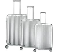 Royal Swiss - Set de valises - serrure à combinaison - valise légère - 4 roues - argent