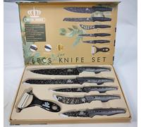 Royal Swiss Switzerland Set de Couteaux - Chef, Pain, Universel, Pizza, Éplucheur - RS-W6-B