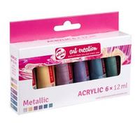ROYAL TALENS Acrylique Art Creation Metallic Set, 6 x 12 ml