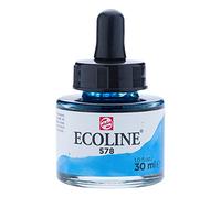 Royal Talens Encre aquarelle Ecoline 11255781 Pot à pipette Bleu ciel Cyan 30 ml