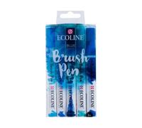 Royal Talens Feutre Aquarelle Coups De Pinceau Avec La Pointe Ecoline Kit (5ks) Nuances De Bleu, Non-Permanent, Marqueurs, Marqueurs, Art Fournitures
