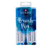 Royal Talens Feutre Aquarelle Coups De Pinceau Avec La Pointe Ecoline Kit (5ks) Nuances De Bleu, Non-Permanent, Marqueurs, Marqueurs, Art Fournitures