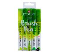 Royal Talens Feutre Aquarelle Coups De Pinceau Avec La Pointe Ecoline Kit (5ks) Nuances De Vert, Non-Permanent, Marqueurs, Marqueurs, Art Fournitures