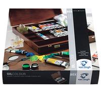 Van Gogh – Coffret de peintures à l'huile Set d'inspiration – 14 x 40 ml – Boîte en bois, accessoires