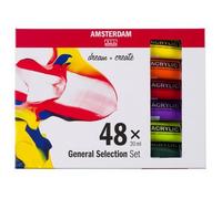 Royal Talens Amsterdam – Set acrylique Standard pour débutants 48x20ml couleurs de base