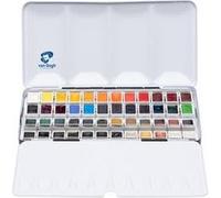 Royal Talens Van Gogh – Set de peinture aquarelle, boîte métal, 48 demi godets
