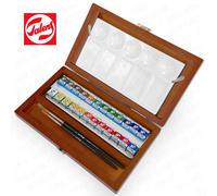 Royal Talens - Van Gogh Aquarelle - Boîte En Bois De 24 Peintures Et Pinceau