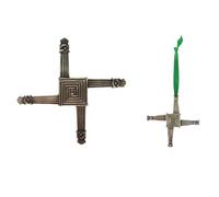 Royal Tara Lot de 2 croix de Saint-Brigid - Plaque murale en bronze et décoration à suspendre