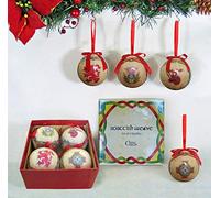 Royal Tara Lot de 4 Boules de Noël avec emblème écossais