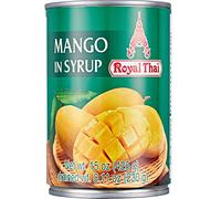 ROYAL THAI - Tranches de Mangue au sirop - 1 X 425 GR | Fruits de mangue séchés de Thaïlande, prêt à consommer dans un sirop sucré - Parfait comme collation ou ingrédient de cuisine