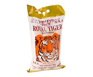 Royal Tiger Lot de 4 sachets de riz jasmin (4 x 5 kg)