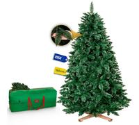 Royal Trees Sapin de Noël artificiel 180 cm - Pin forestier artificiel réaliste avec 556 pointes - Grand sapin de pin dense avec support en bois solide et sac de rangement pratique