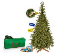 Royal Trees Sapin de Noël Artificiel - 240 cm - Sapin de Noël réaliste avec 1023 Pointes et Support en Bois Solide - pour décoration de Salon - Sac de Rangement Inclus