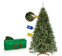 Royal Trees Sapin de Noël artificiel 240cm - Épicéa de Sibérie avec 1418 pointes & 116 branches, sapin de Noël artificiel réaliste vert, dense avec support en bois & sac de rangement